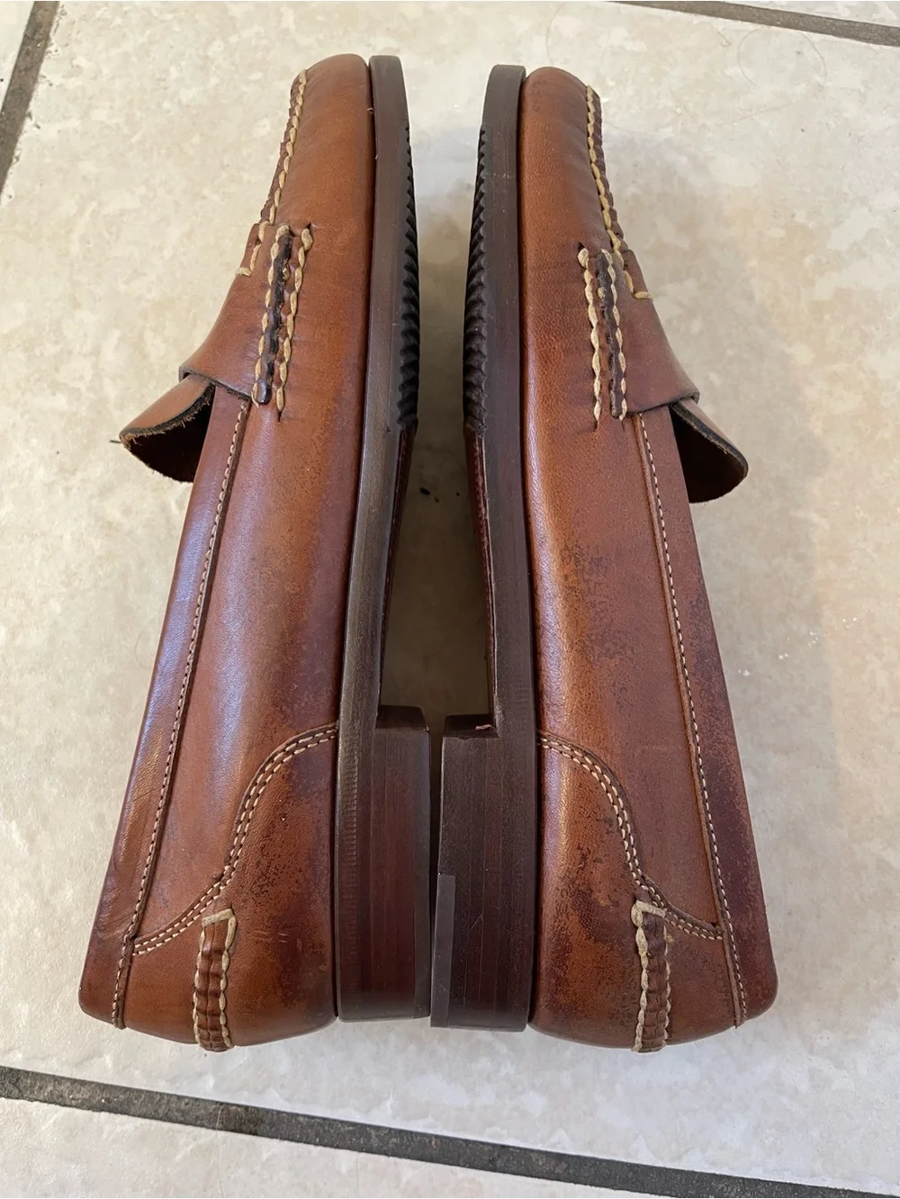 Cole Haan Men's Tan Leather Penny Loafers